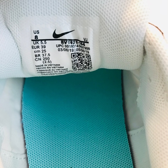 Nike P-6000 White/Black-Metallic/silver/Aqua Sz 8 - Picture 8 of 8